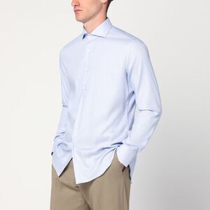 Xacus Light Blue Travel Cotton Shirt Men